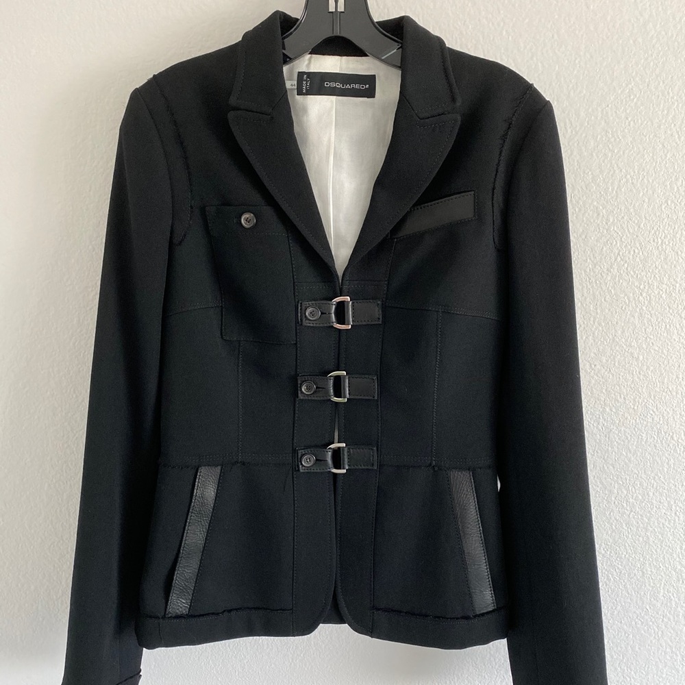 DSquared2 Black Equestrian style blazer SZ 44
